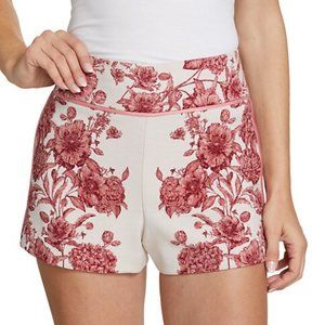 Alice + Olivia Donald High-Rise Floral Jacquard Shorts